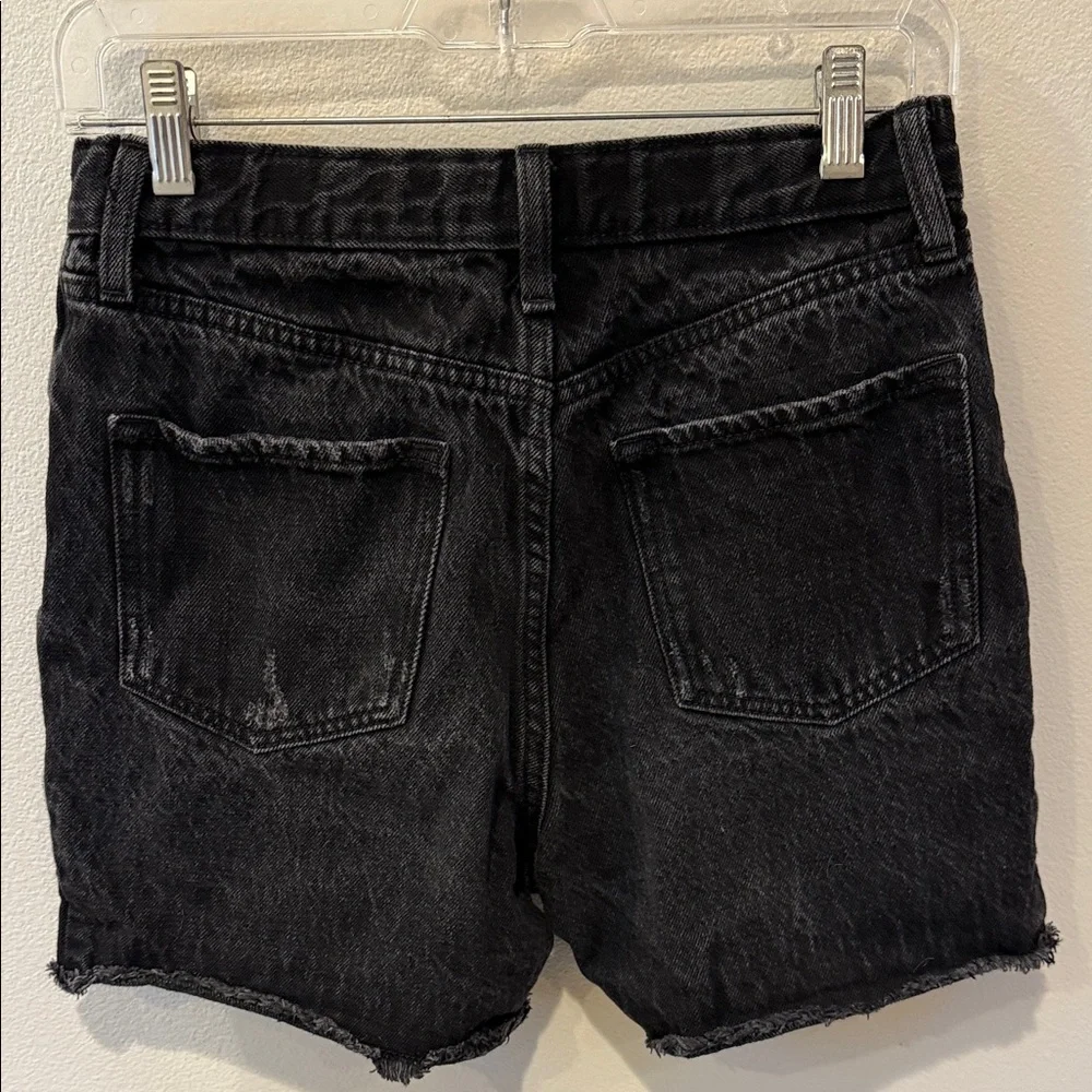 Old Navy Girls 14 Black High-Rise Denim Shorts